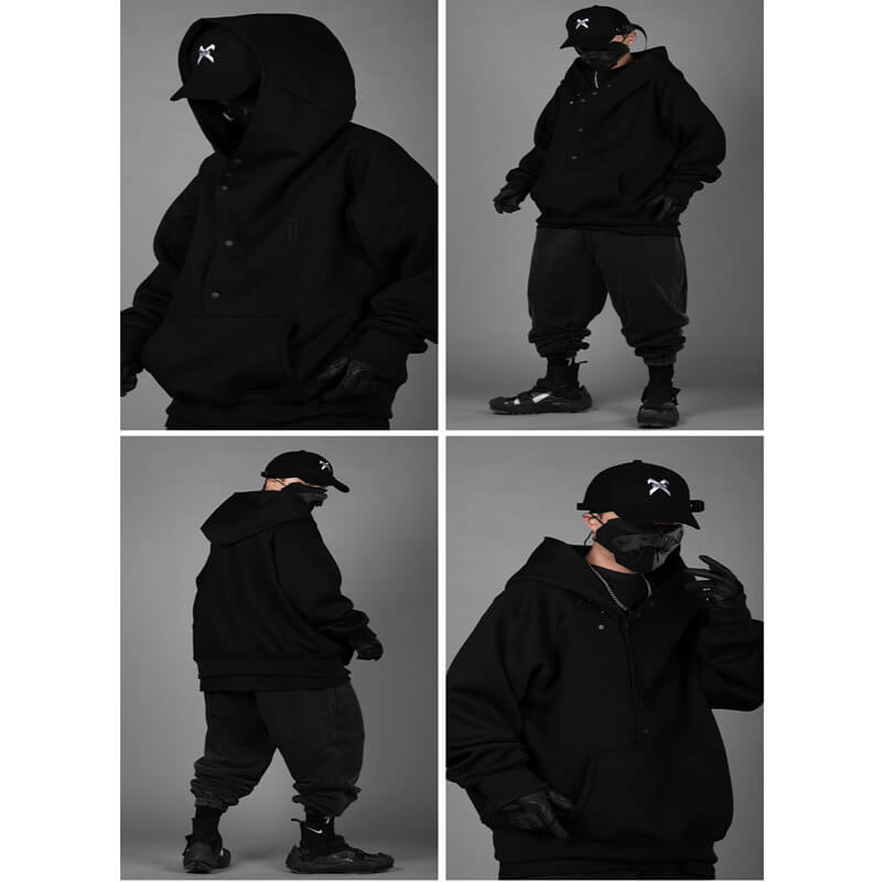 HOODIE Dark TECHWEAR "Ryu" Pullover Hoodie