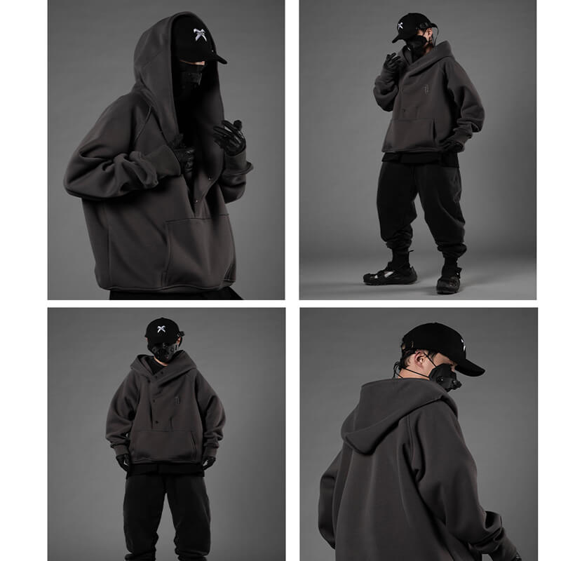 HOODIE Dark TECHWEAR "Ryu" Pullover Hoodie