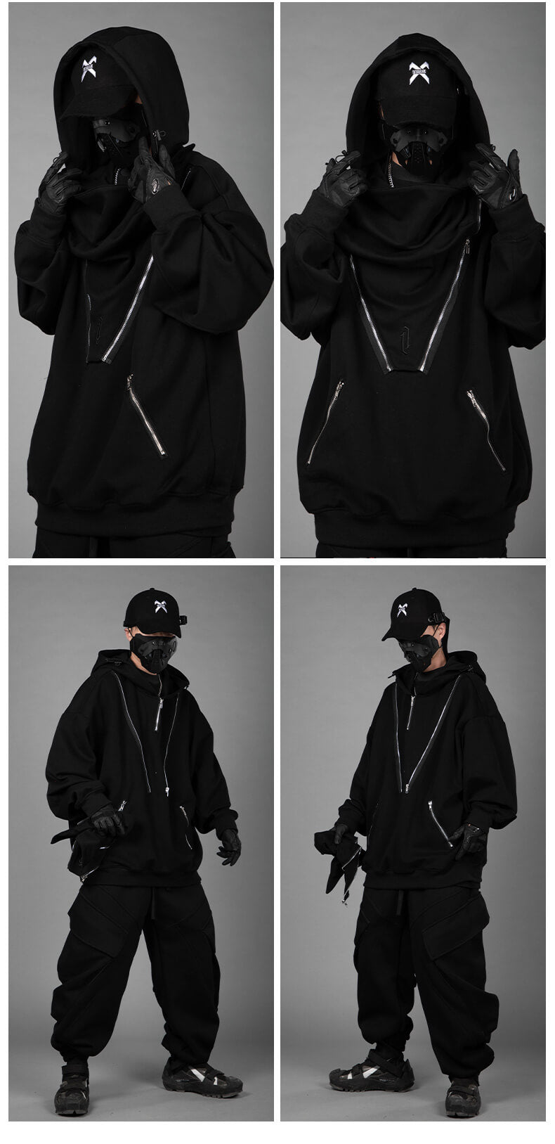 HOODIE TECHWEAR "Ankoku" Oversize Hoodie