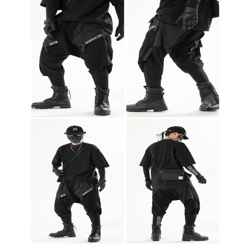 TECHWEAR CARGO PANTS ' Kokuto 'Short Cargo Pants